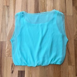 Alice + Olivia Aqua Blue Blouse